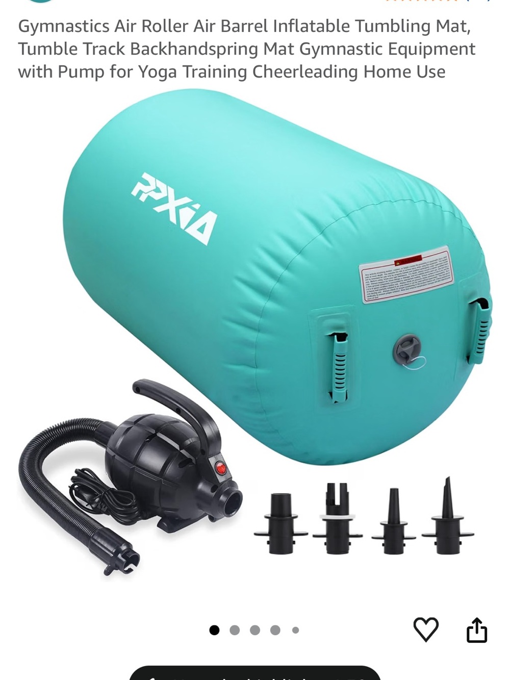 Teal Inflatable Air Barrel with Pump